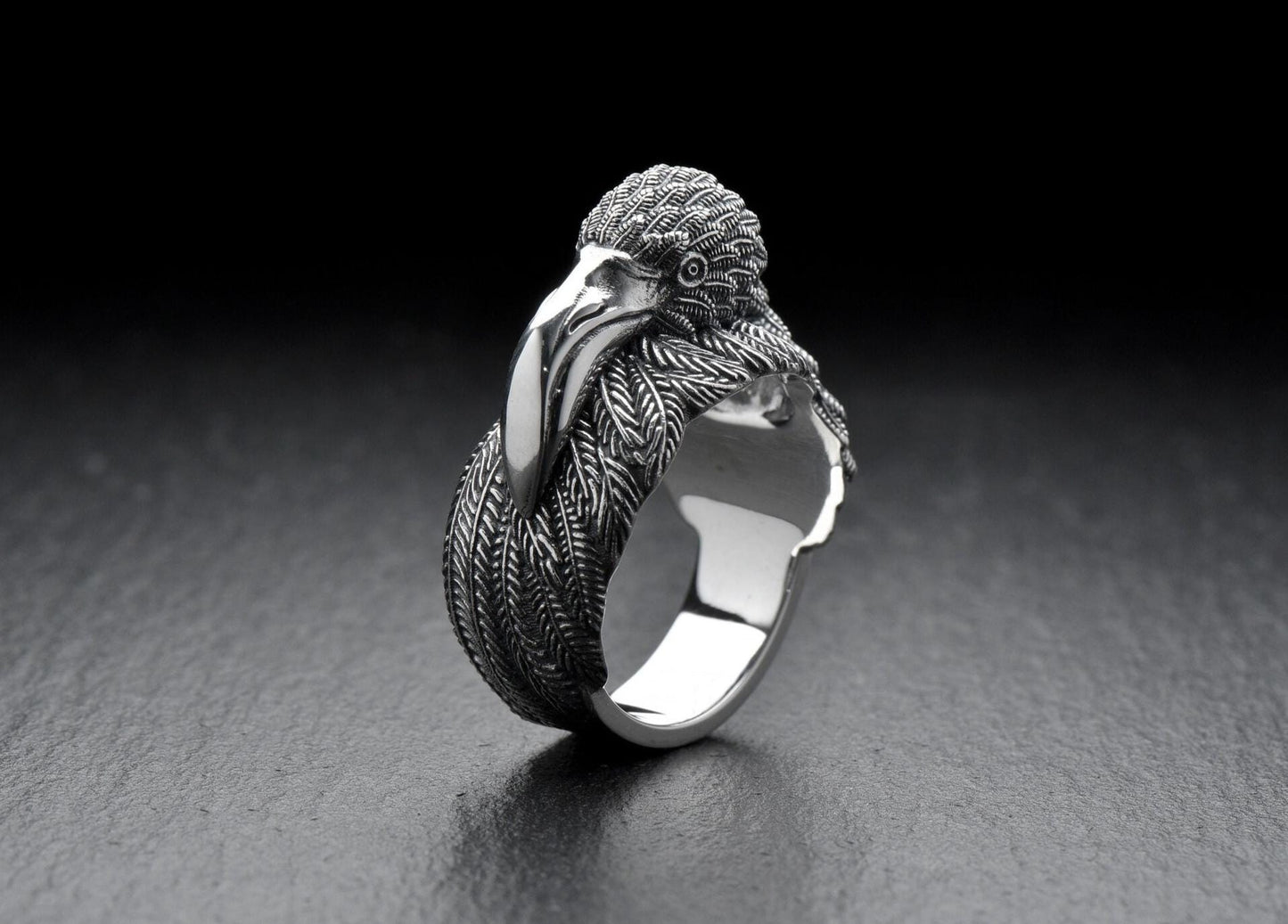Flamingo jewelry	Flamingo gift	Flamingo	tropical bird ring	gift for her	pink flamingo	flamingo ring silver (etsy image id: 7046377853)