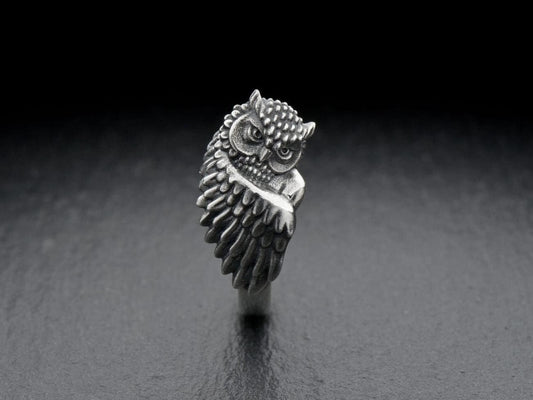 Owlet silver ring	owlet jewelry	Owl silver ring	Dreamer Owl	Owl gift	owl ring	Owl silver	Owl jewelry	owl	silver owl ring	bird ring	animal ring	silver ring (etsy image id: 7046712769)