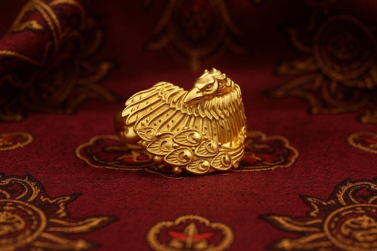 Sterling Silver Phoenix Ring: Mythical Fire Bird Statement Jewelry (etsy image id: 7048158733)