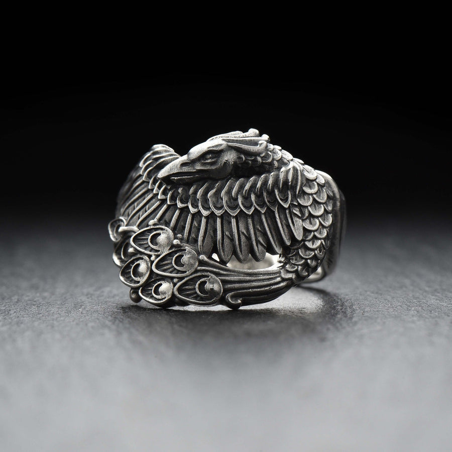 Unlock the mystery of the firebird with our exquisite silver ring. (etsy image id: 7048160123)