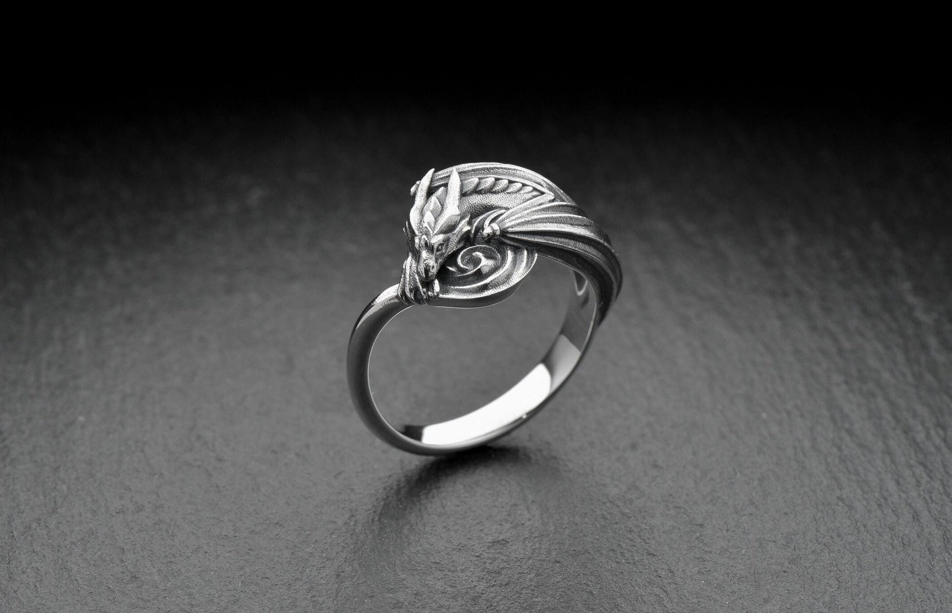 dragon ring	dragon ring silver	dragon ring women	fairy ring	dragon ring men	bague dragon (etsy image id: 7099311774)