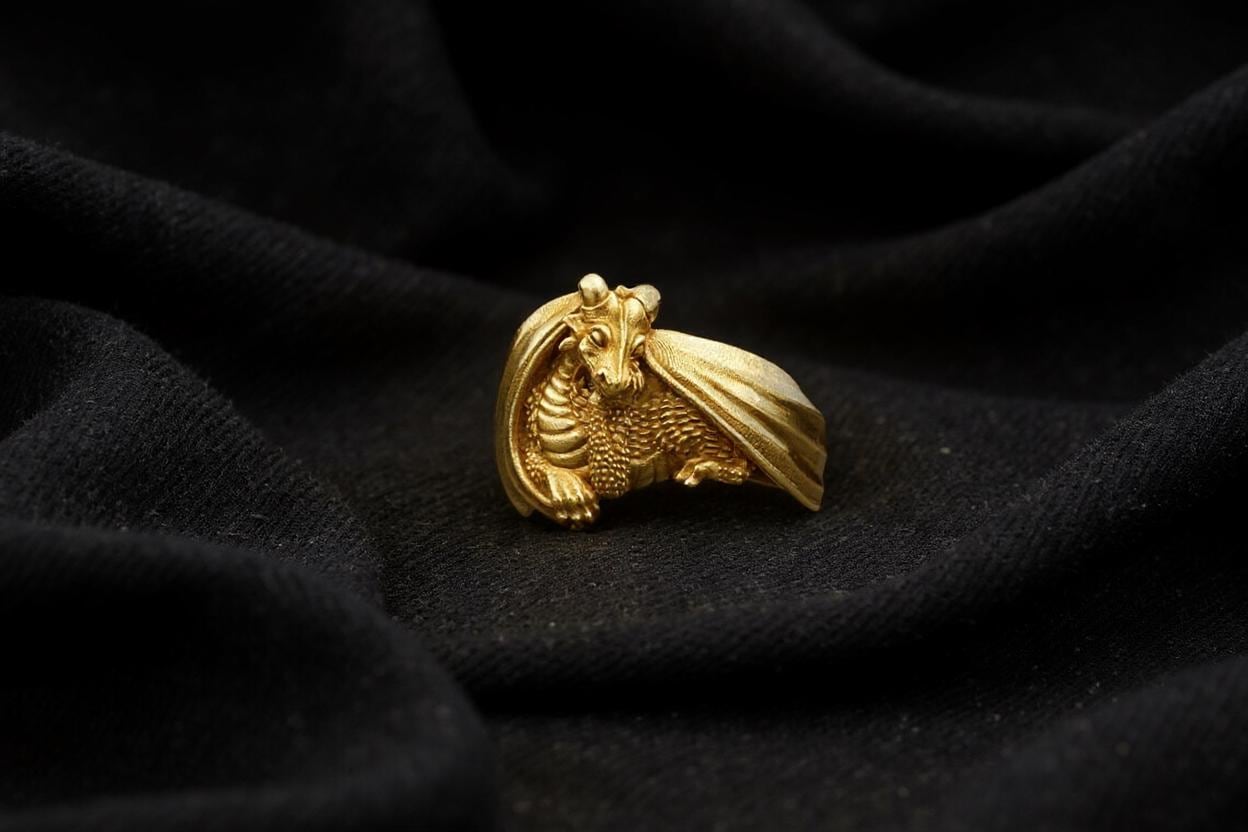 Sterling Silver Dragon Ring: Handmade Fantasy Jewelry (etsy image id: 7099651476)