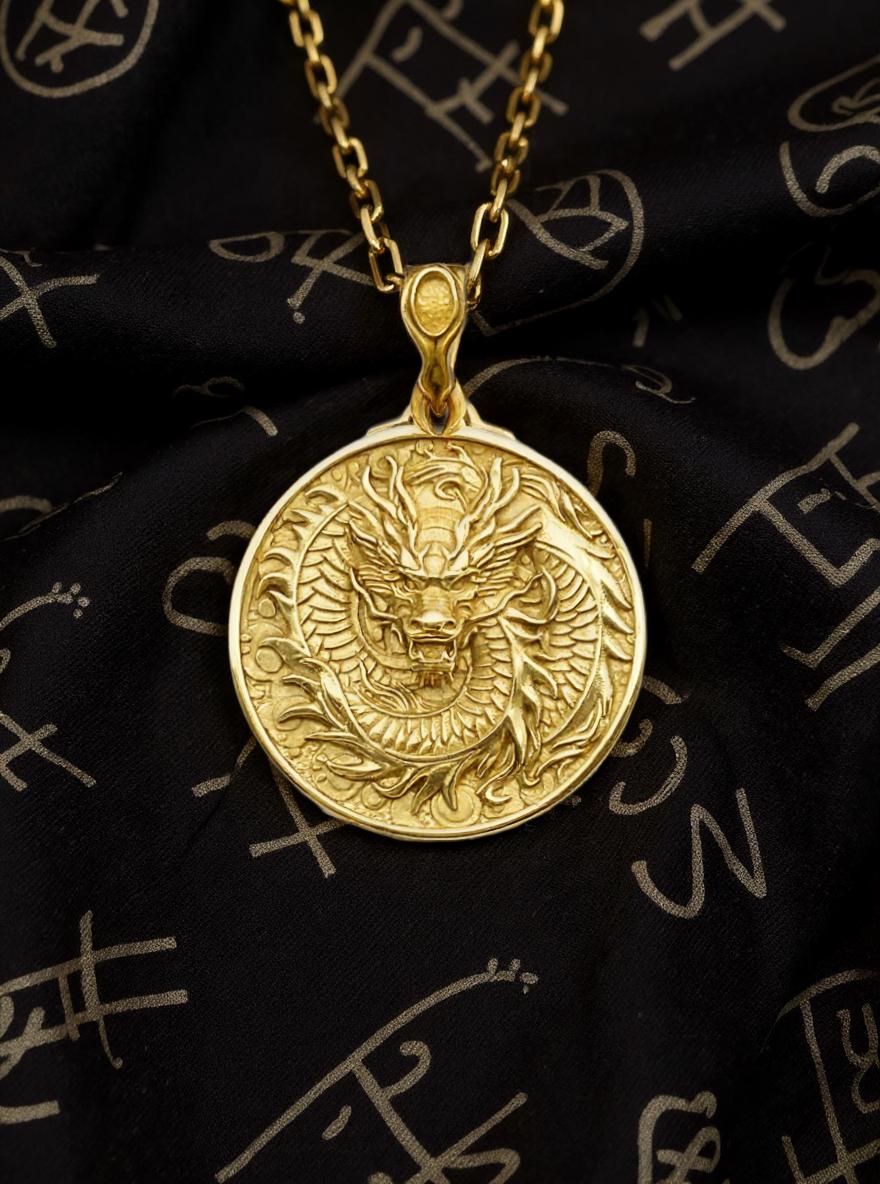 Sterling Silver Chinese Dragon Pendant Necklace: Handmade Dragon Jewelry (etsy image id: 7105912586)