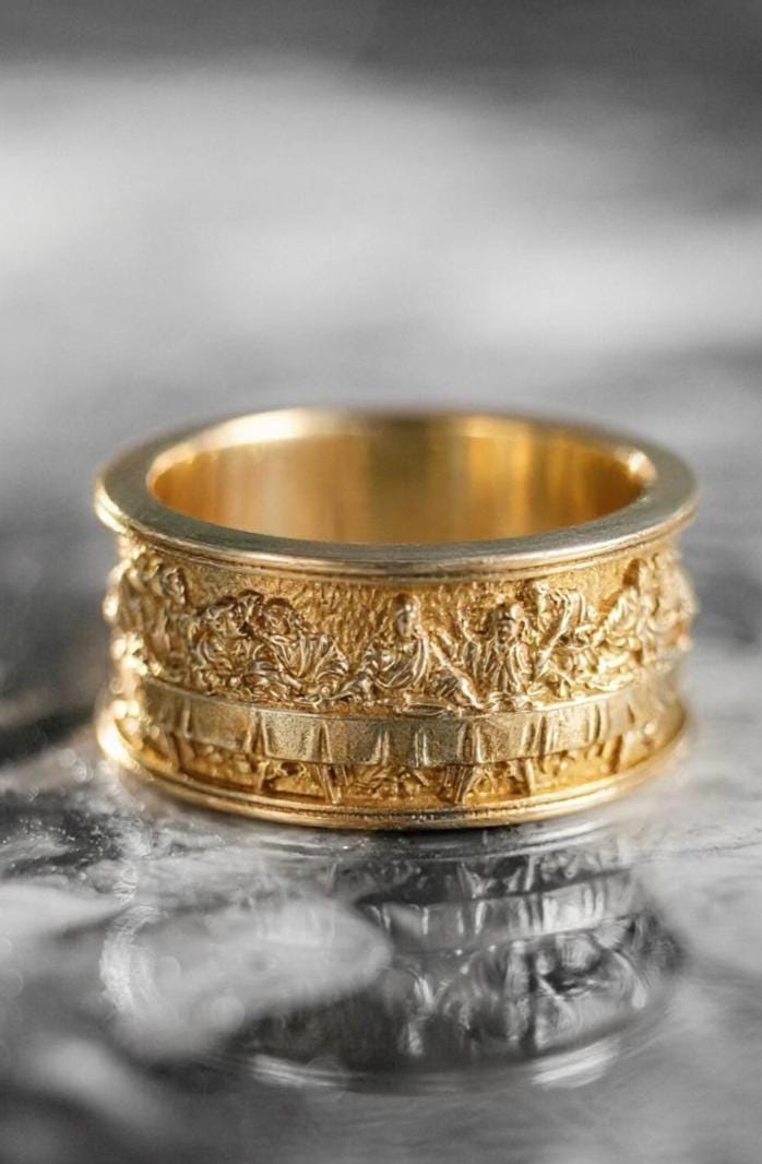 Sterling Silver Last Supper Ring: Da Vinci Renaissance Art (etsy image id: 7123233148)