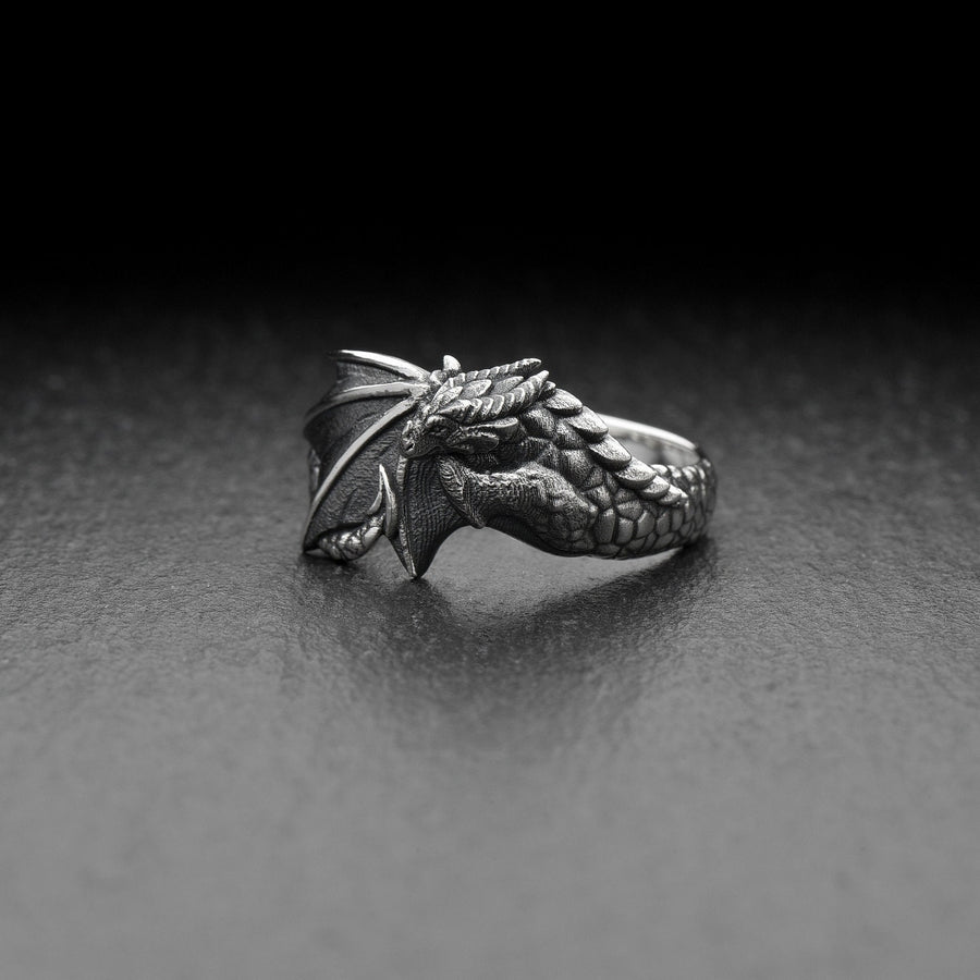dragon ring	dragon rings	dragon ring silver	dragon ring women	fairy ring	dragon ring men (etsy image id: 7147480797)