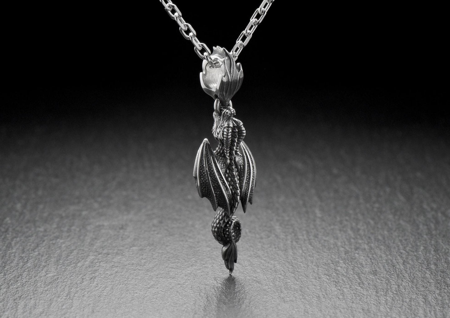 Our silver flying dragon pendant will impress your friends and give you a unique style. It is suitable for everyday wear as well as for special occasions. (etsy image id: 7147637381)