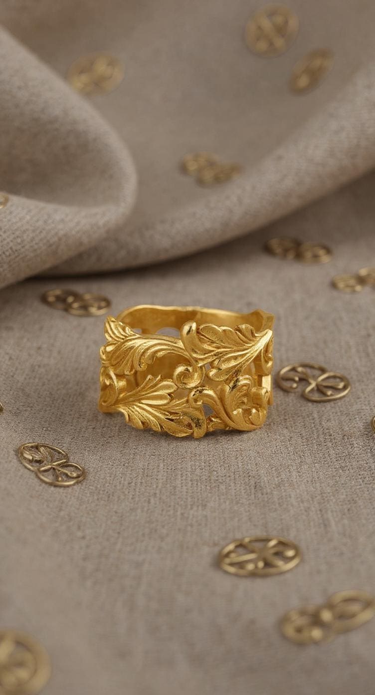 Patterned Sterling Silver Statement Ring: Handmade Art Lover Jewelry (etsy image id: 7160055006)