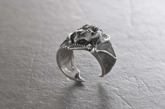Sterling Silver Dragon Ring: Handmade Dragon Jewelry (etsy image id: 7161930824)