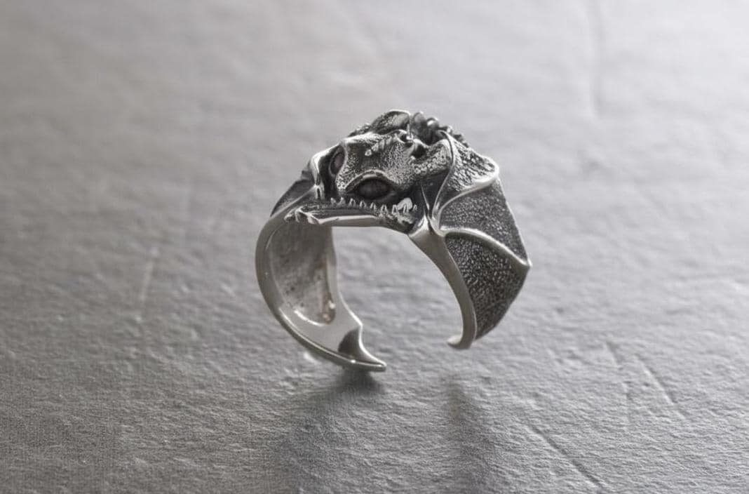 Sterling Silver Dragon Ring: Handmade Dragon Jewelry __etsy:7161930824
