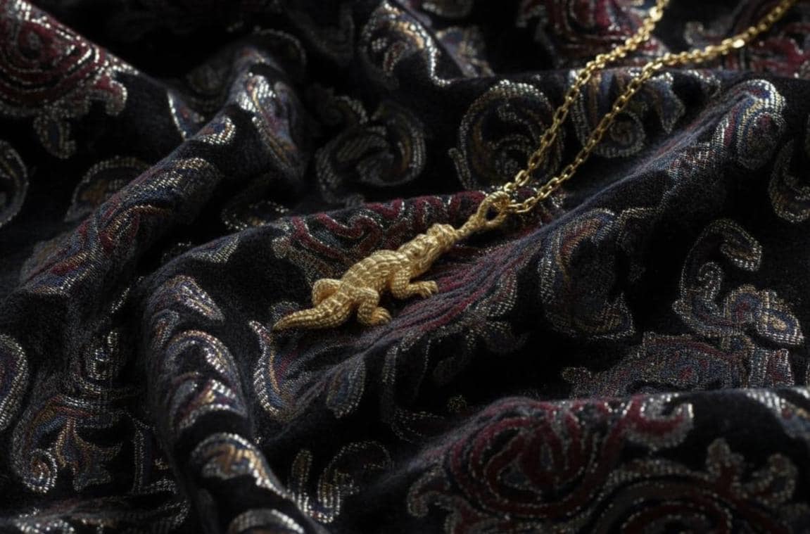 Sterling Silver Crocodile Pendant: Handmade Animal Necklace (etsy image id: 7163178104)