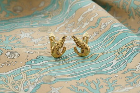 Sterling Silver Shrimp Earrings: Handmade Animal Jewelry (etsy image id: 7178761134)