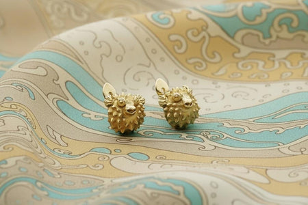 Sterling Silver Puffer Fish Earrings: Handmade Sea Jewelry (etsy image id: 7178910136)