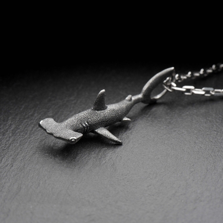shark silver pendant	tooth necklace	Hammerhead Shark	animal pendant	animal jewelry	silver pendant	Silver necklace (etsy image id: 7181038828)