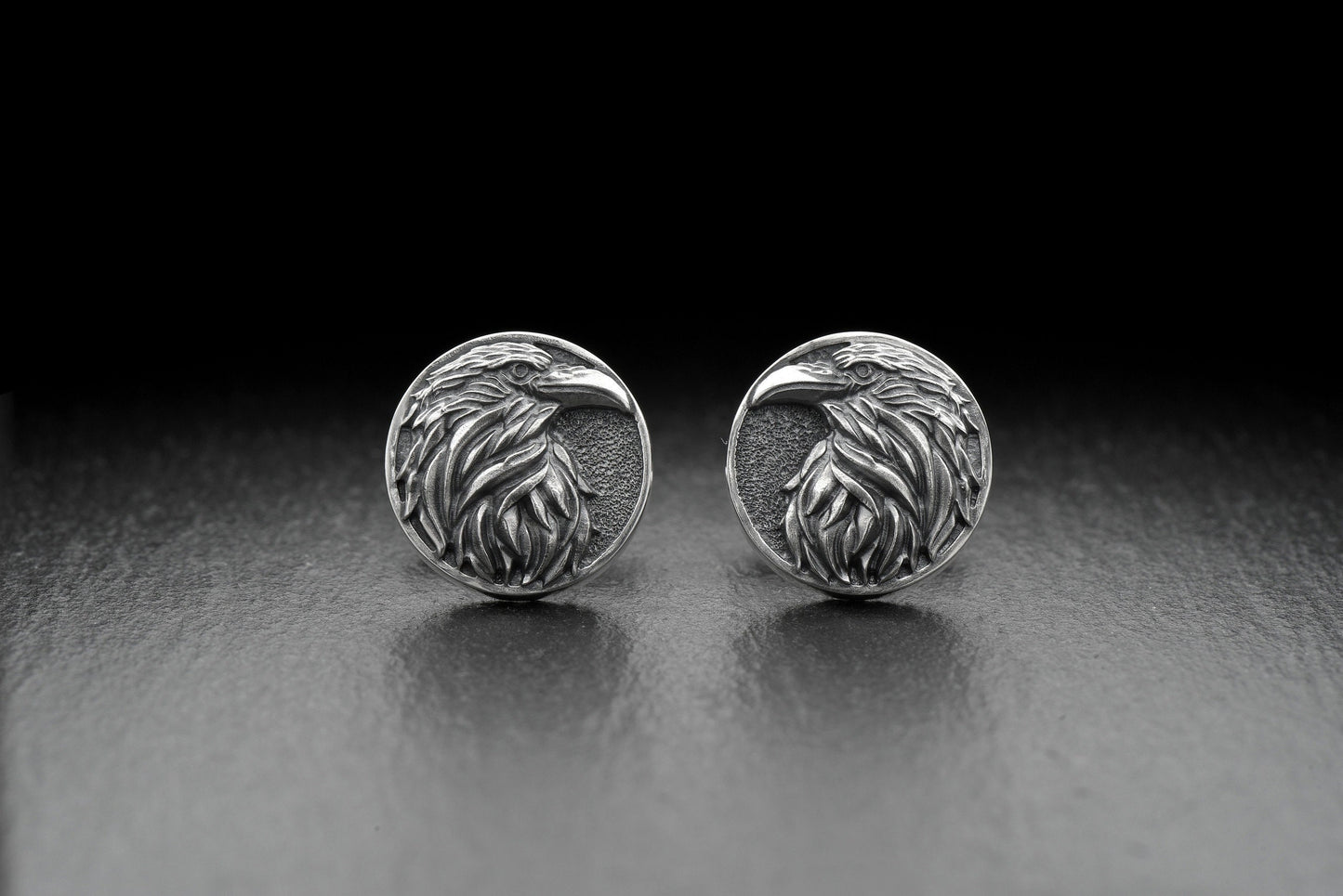 Sterling Silver Raven Cufflinks: Bird Lover Jewelry (etsy image id: 7186681950)
