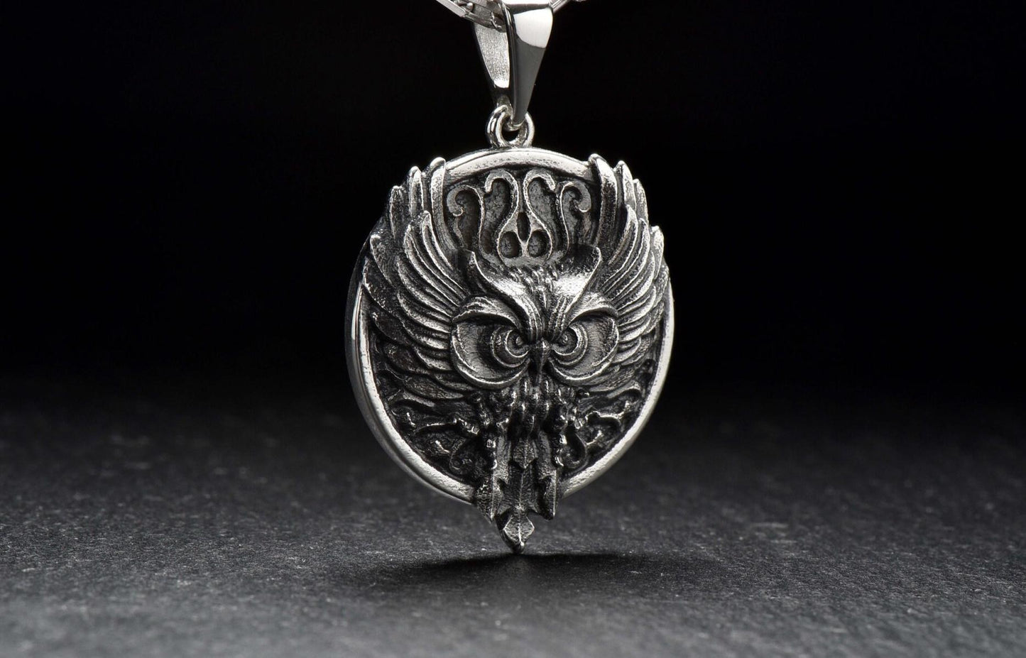 The owl symbolizes wisdom and intelligence and is one of the most mysterious animals in the natural world. This pendant is made of high quality sterling silver and has a beautiful design that will highlight your personality. (etsy image id: 7187612040)