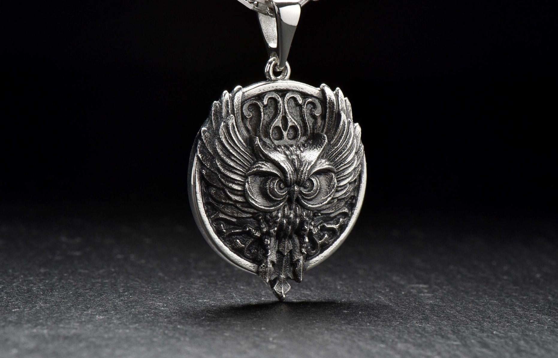 The owl symbolizes wisdom and intelligence and is one of the most mysterious animals in the natural world. This pendant is made of high quality sterling silver and has a beautiful design that will highlight your personality. (etsy image id: 7187612040)