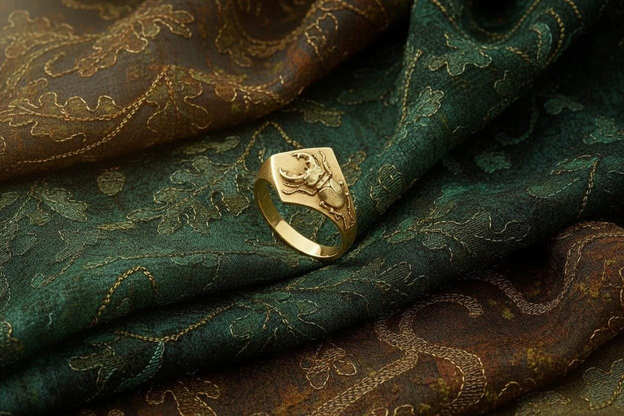 Look no further than this silver stag beetle ring! Handcrafted with care, this ring features a beautifully detailed stag beetle design that is sure to turn heads. (etsy image id: 4673645152)