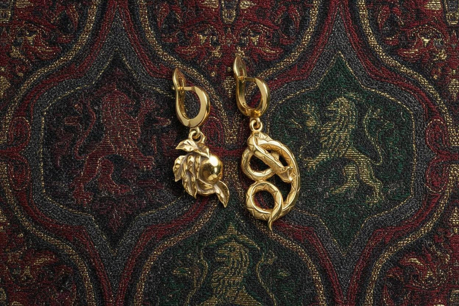 snake	apple	viper	vasilisk	Serpent Tempter	legend	silver earring	mythologic	apple earring	the Forbidden fruit	serpent	snake jewelry	serpent earrings (etsy image id: 7163149776)