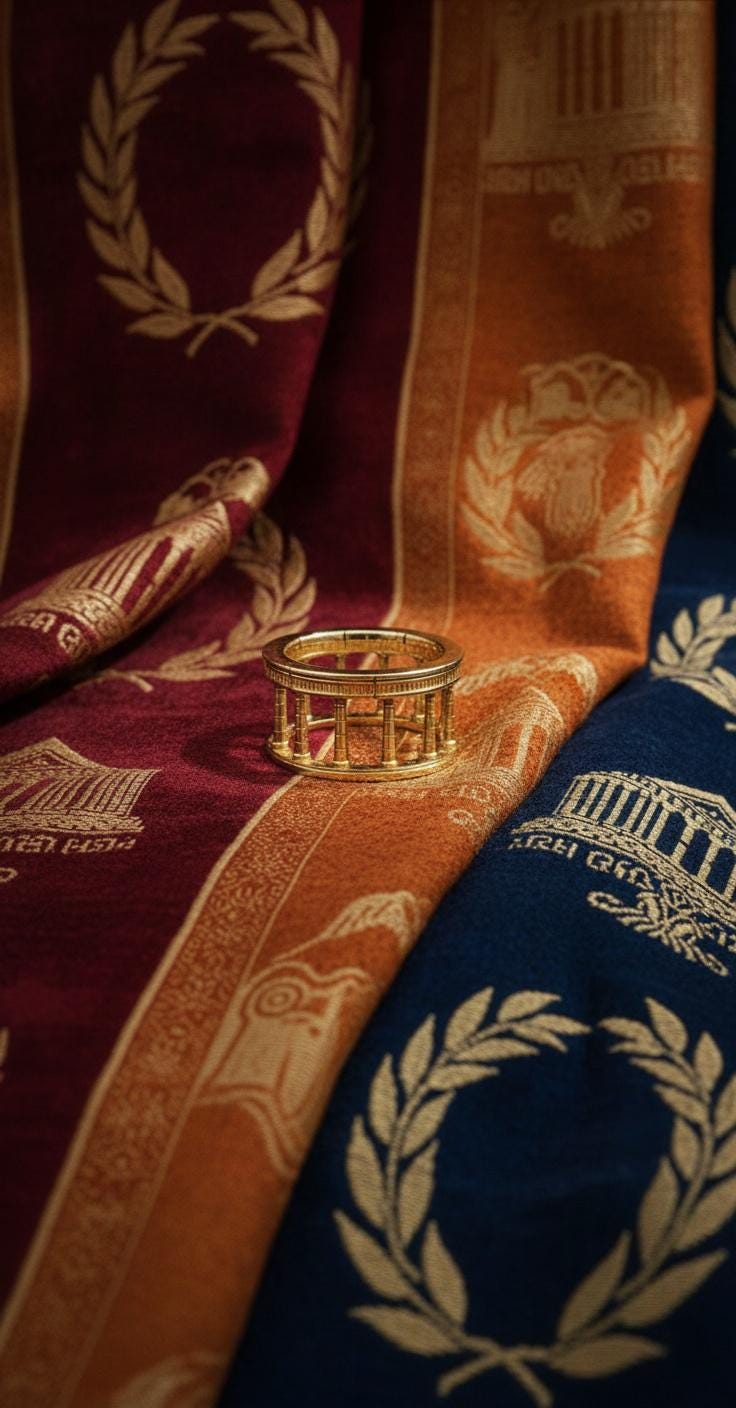 Sterling Silver Column Ring: Handmade Gothic Architecture Jewelry (etsy image id: 7212362890)
