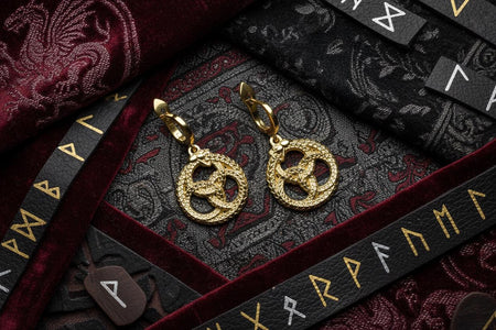Sterling Silver Ouroboros Dragon Earrings: Mythical Fantasy Jewelry (etsy image id: 7220130636)
