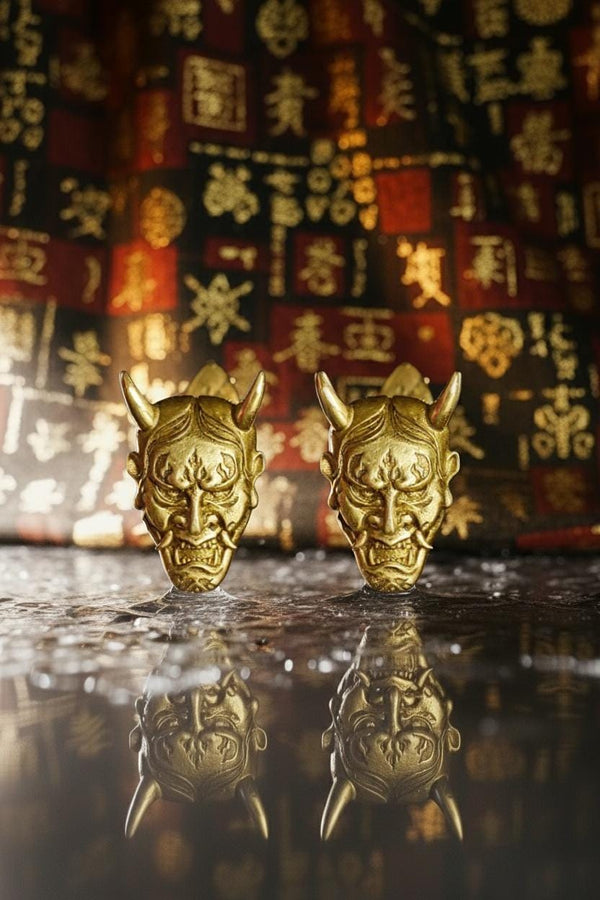 Sterling Silver Earrings Oni Masks, Japan Culture Lovers Gift, Demon Earrings, Dainty Earrings, Womens Gift, Asia Lovers Jewelry, Gift Idea (etsy image id: 7175235964)