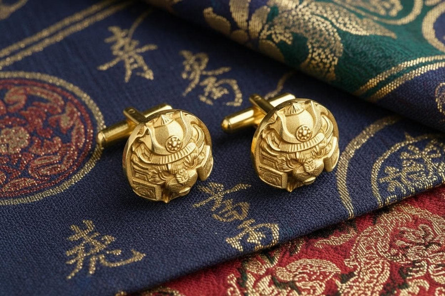 Samurai Cat Silver Cufflinks – Sterling Silver Warrior Cat Cufflinks | Japanese Feline Jewelry Gift for Him (etsy image id: 5840990822)
