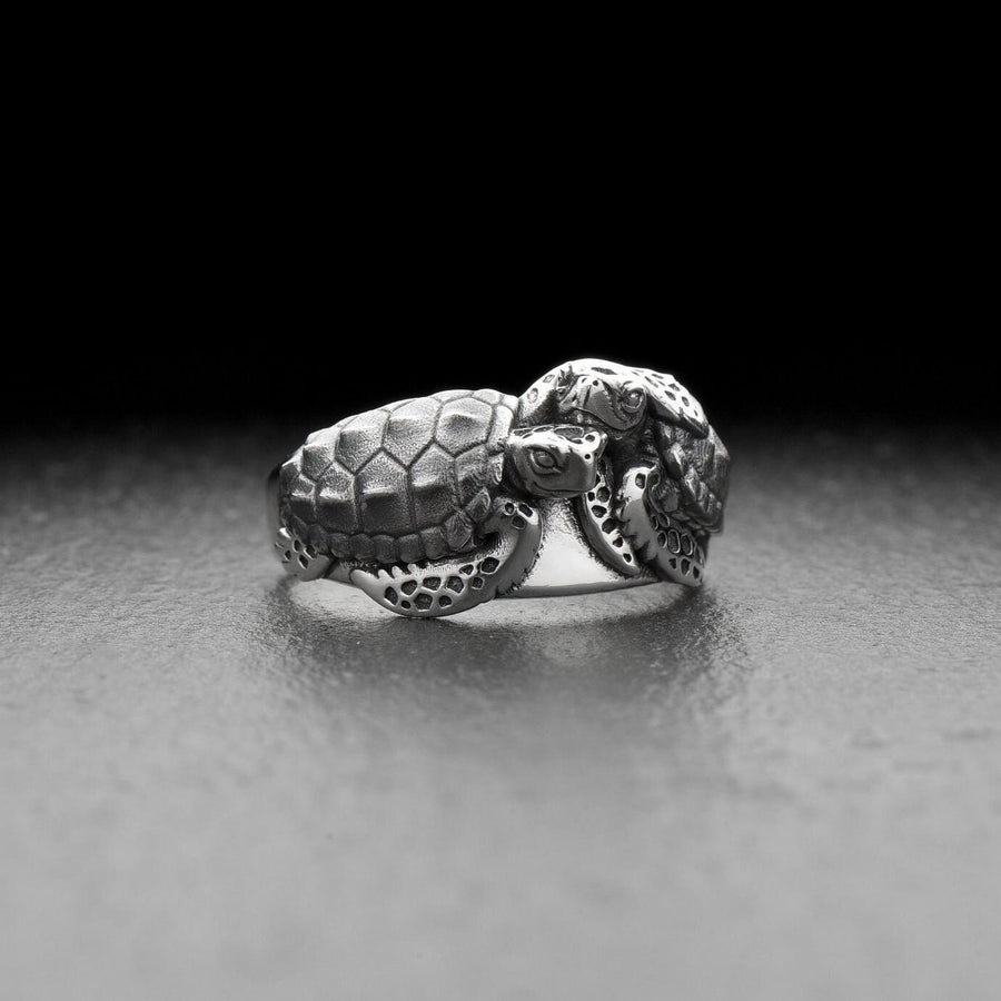 Turtle ring	Turtles	bague tortue	Schildkrötenring	sea souvenir	sea creature	Turtles ring	ocean turtle ring	silver turtle	silver ring	twin gift	mom gift	gift for twins (etsy image id: 7257738166)