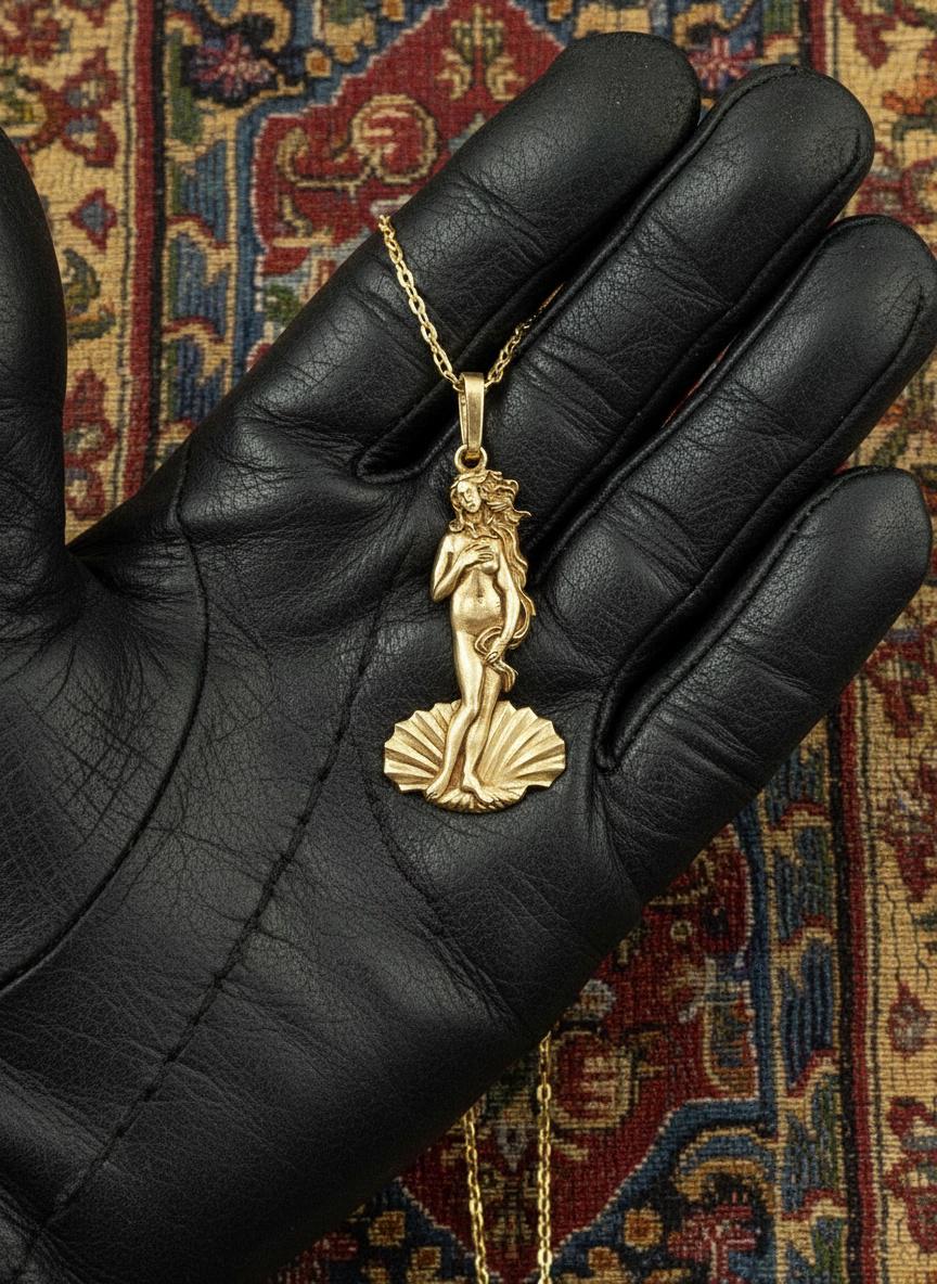 Birth of Venus Sterling Silver Pendant: Renaissance Art Necklace (etsy image id: 7260150535)