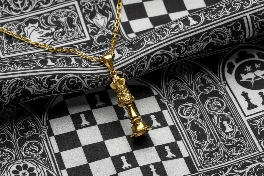 Silver pendant	Pendant	Sterling silver	silver jewelry	Chess Pendant	Chess jewelry (etsy image id: 4644692995)