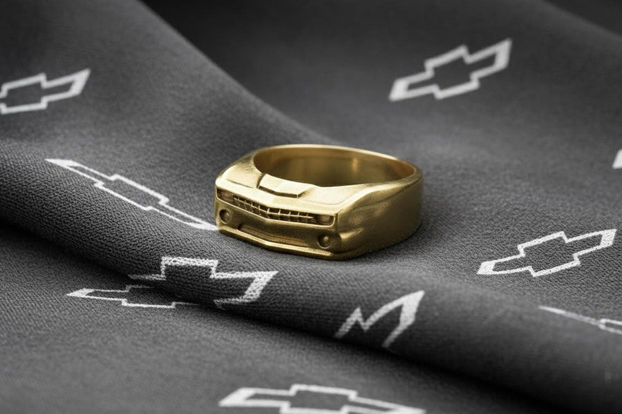 Sterling Silver Chevrolet Camaro Ring: Handmade Car Lover Jewelry (etsy image id: 5010007026)