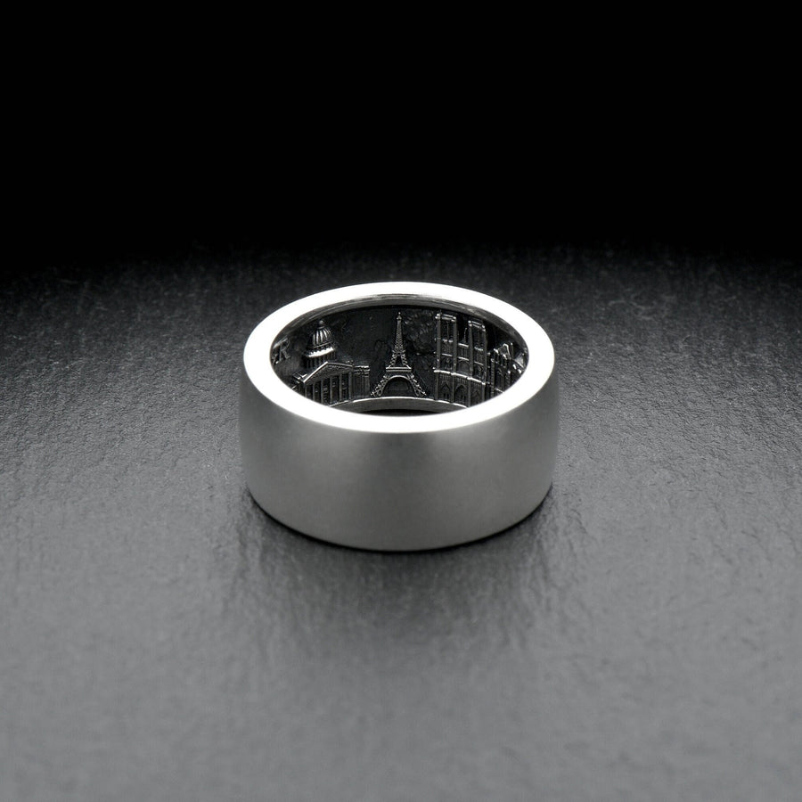 Sterling Silver Paris Cityscape Ring: Secret Compartment Traveler Jewelry (etsy image id: 7261983662)
