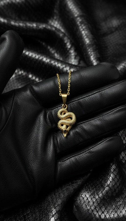 Oxidized Sterling Silver Snake Pendant: Gothic Serpent Jewelry (etsy image id: 6142031138)