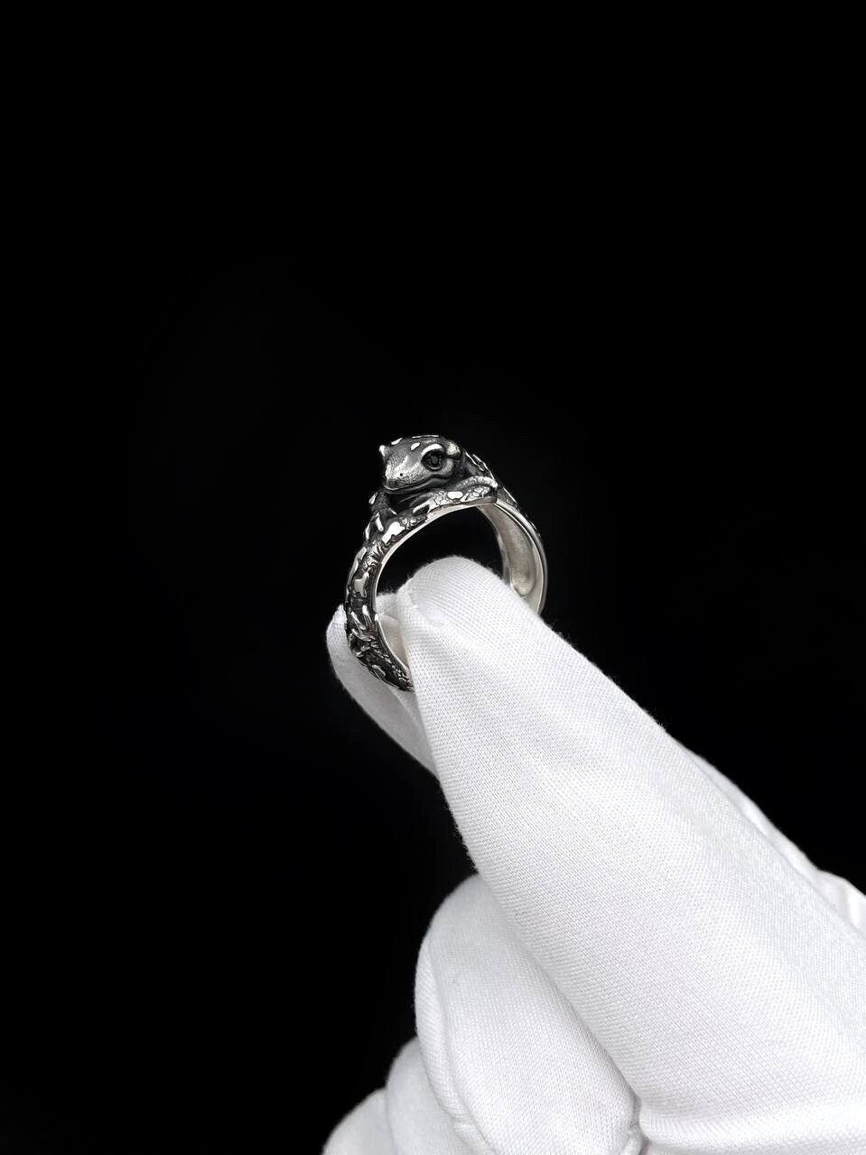 Sterling Silver Salamander Ring: Handmade Animal Lover Jewelry (etsy image id: 7305562103)