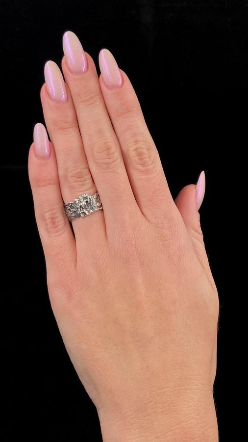 Sterling Silver Greek Gods Ring: Zeus, Poseidon, Hades Brutalist Jewelry (etsy image id: 6165057142)