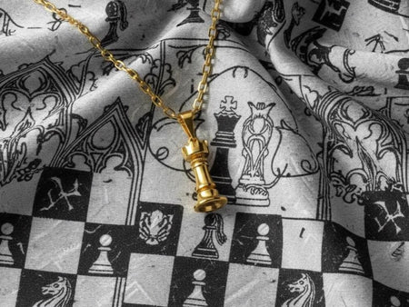 Sterling Silver Chess Rook Pendant: Polished Chess Piece Jewelry (etsy image id: 7308889955)