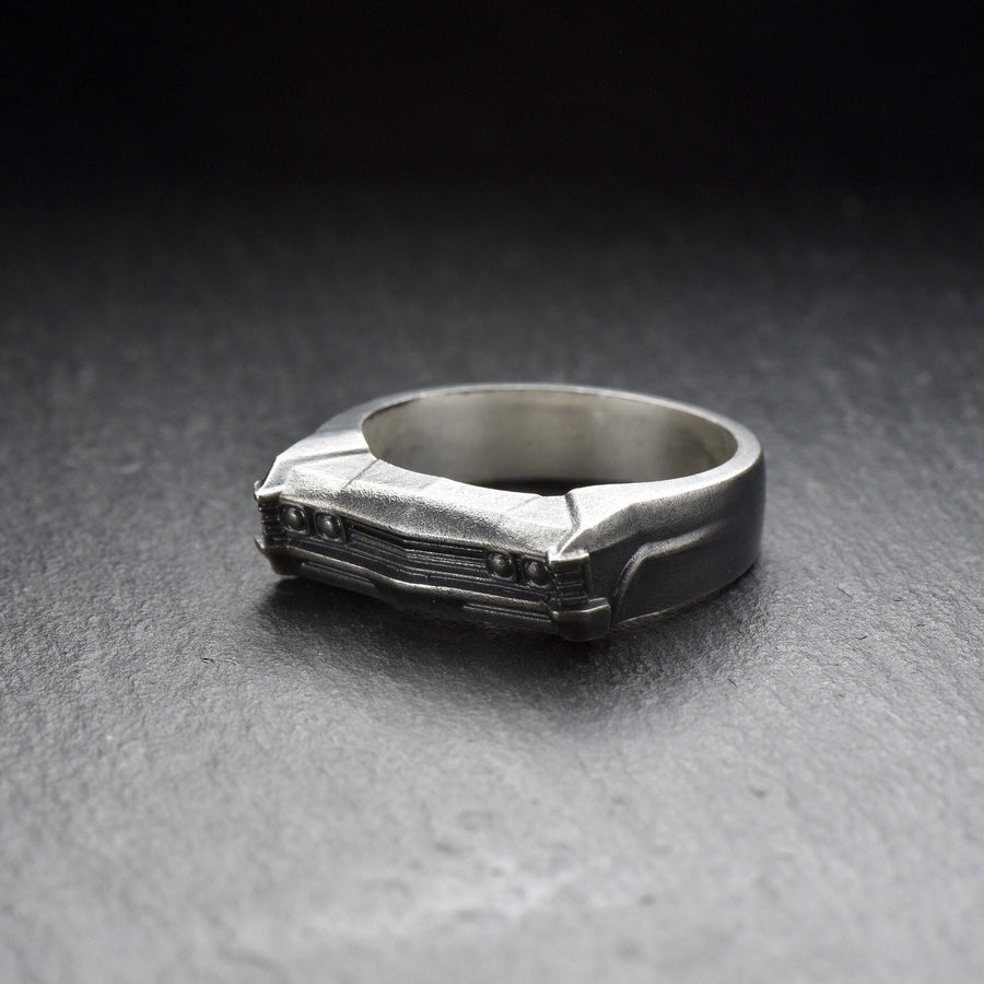 Sterling Silver Chevrolet Impala Ring: Handmade Car Jewelry (etsy image id: 7309126081)