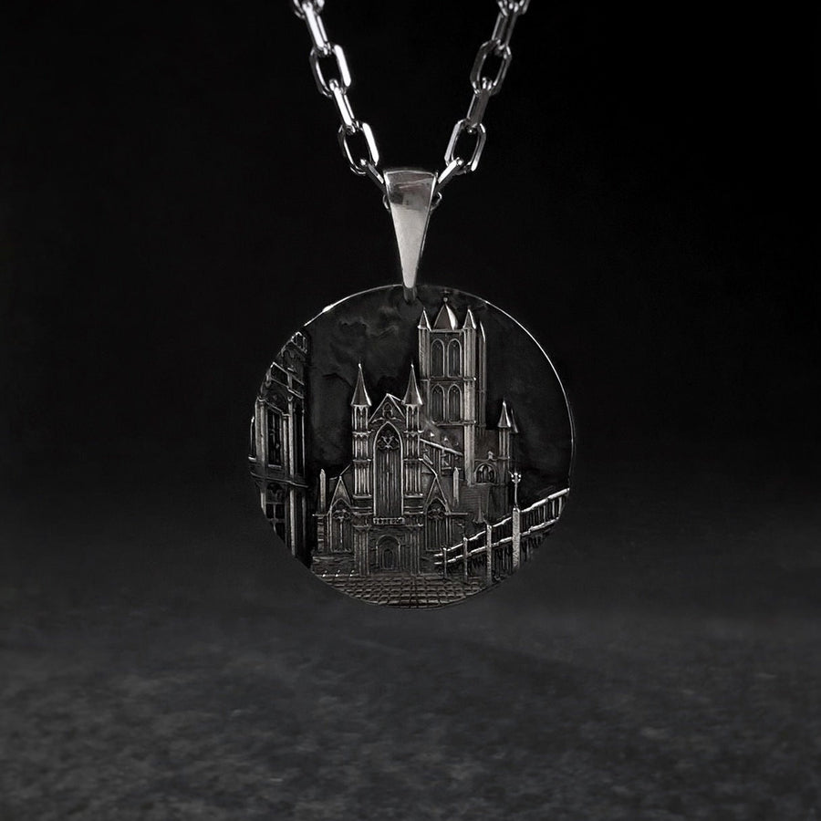 Sterling Silver Ghent Cathedral Pendant: Architect Jewelry Gift (etsy image id: 7315737692)