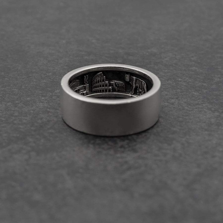 This beautiful Rome ring is the perfect souvenir or gift for any traveler! It celebrates all of Rome's iconic landmarks and symbols, making it an unforgettable keepsake that exudes timeless Italian sophistication. (etsy image id: 7321968379)