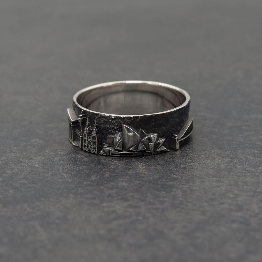 sterling silver ring	Bague australienne	Australischer Ring	Sidney-Ring	Anneau de Sidney	Sydney Opera (etsy image id: 7336436296)