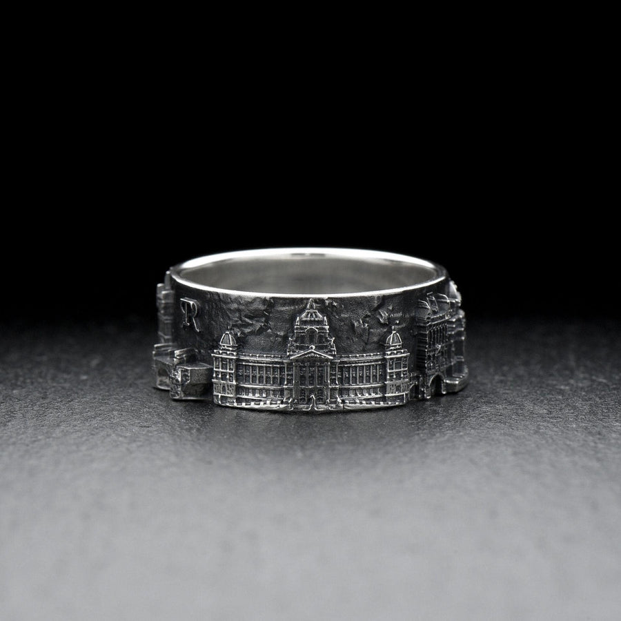 Prague is a city of beautiful landmarks. This ring features the iconic Prague castle, which is the centerpiece of the city and an important symbol. (etsy image id: 7336739032)