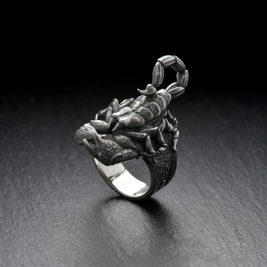 Handmade Sterling Silver Scorpion Ring: Gothic Insect Jewelry (etsy image id: 7339109184)