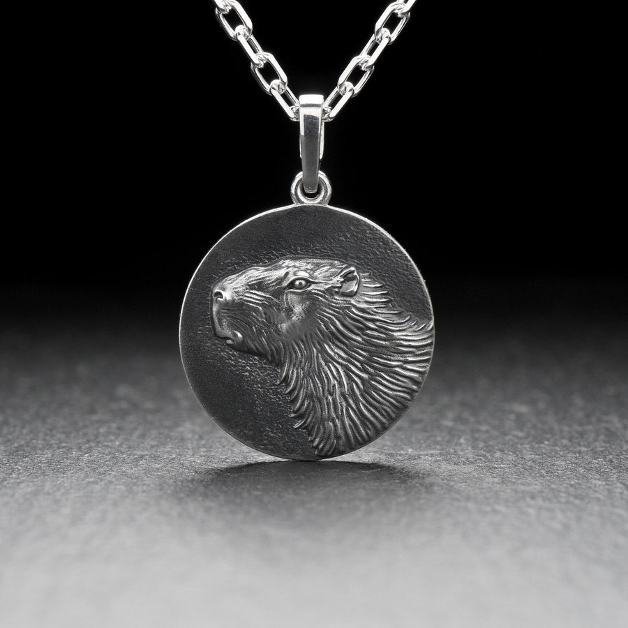 souvenir	silver	Capybara Pendant	silver pendant	jewelry	Capybara	Capybara jewelry	Capybara necklace	animal Pendant	Pendant	Sterling silver	gift	pendant Capybara (etsy image id: 7339144764)