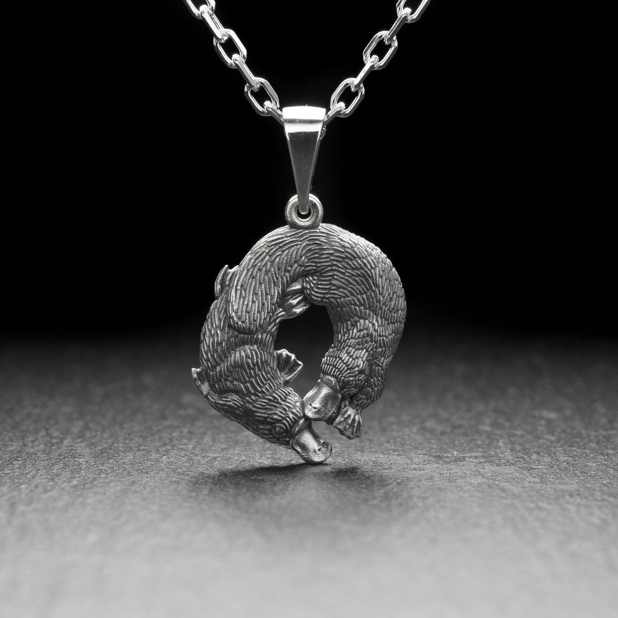 Sterling Silver Platypus Pendant: Handmade Animal Necklace (etsy image id: 7339256000)