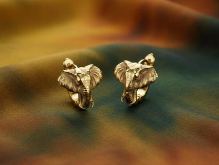 Unique Handmade Elephant Earrings in Sterling Silver: Nature-Inspired Accessories (etsy image id: 7340528124)