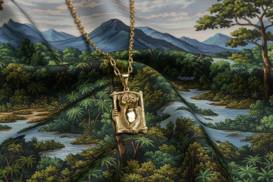 Sterling Silver Lemur Pendant: Handmade Animal Jewelry (etsy image id: 6872230418)