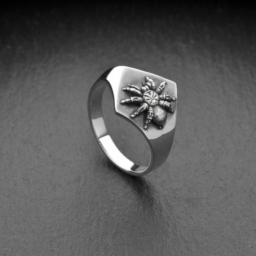 Sterling Silver Tarantula Signet Ring: Handmade Spider Jewelry (etsy image id: 7346762206)