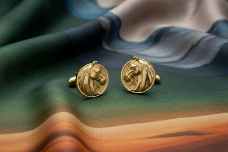 Sterling Silver Horse Cufflinks: Handcrafted Animal Jewelry Gift (etsy image id: 7349226848)