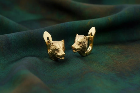 Sterling Silver Wolverine Earrings: Animal Lover Jewelry (etsy image id: 7349549140)