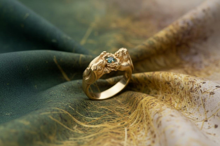 Sterling Silver Hare Ring: Oxidized Handmade Animal Jewelry (etsy image id: 7397243033)