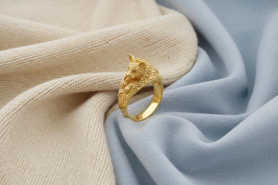 Cat in Blanket Silver Ring – Art Nouveau Sterling Silver Cozy Cat Jewelry | Handmade Gift for Cat Lovers and Dreamers (etsy image id: 7362125862)